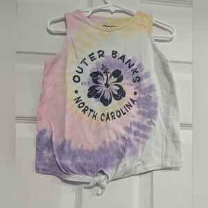 Exist Kids Outer Banks Tie-Dye Knot Tank Top - Pink, Purple & Yellow Girls 4T